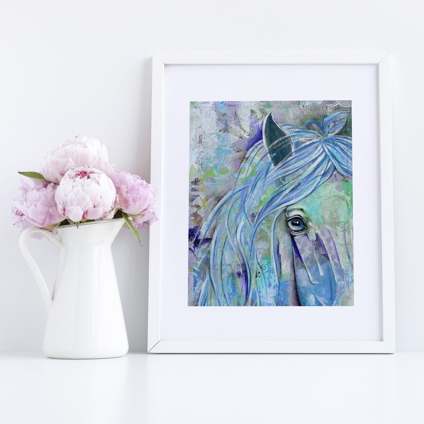 "Soulful Blue Gaze" Horse Fine Art Print