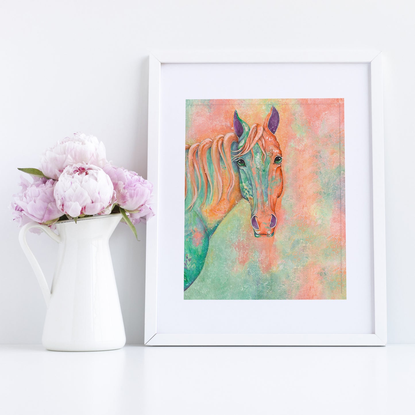 "Hello There" Horse Warm Colors Fine Art Print
