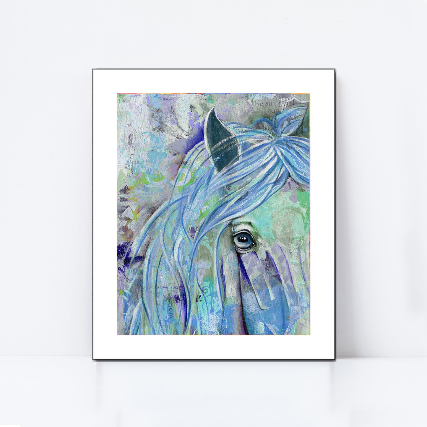 "Soulful Blue Gaze" Horse Fine Art Print