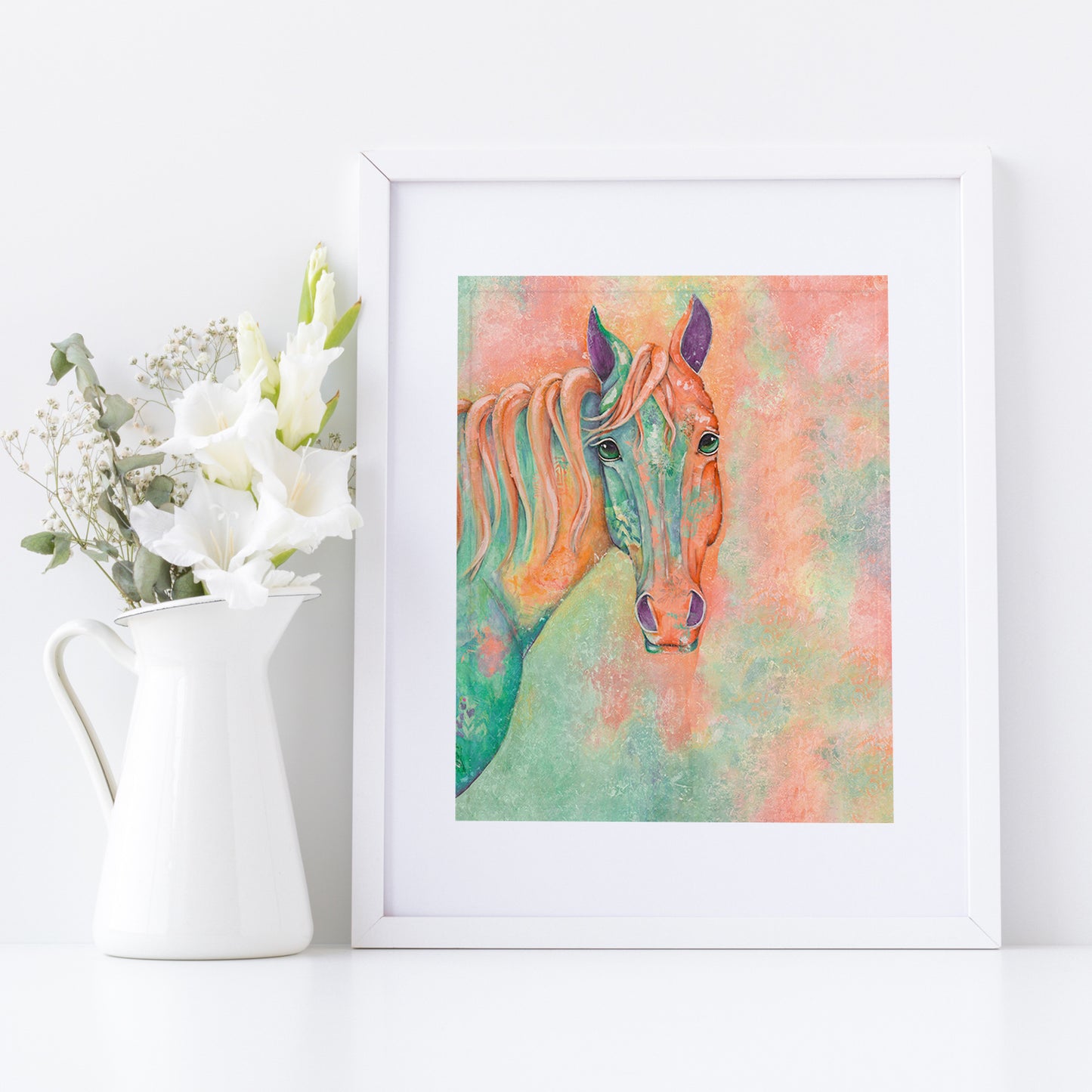 "Hello There" Horse Warm Colors Fine Art Print