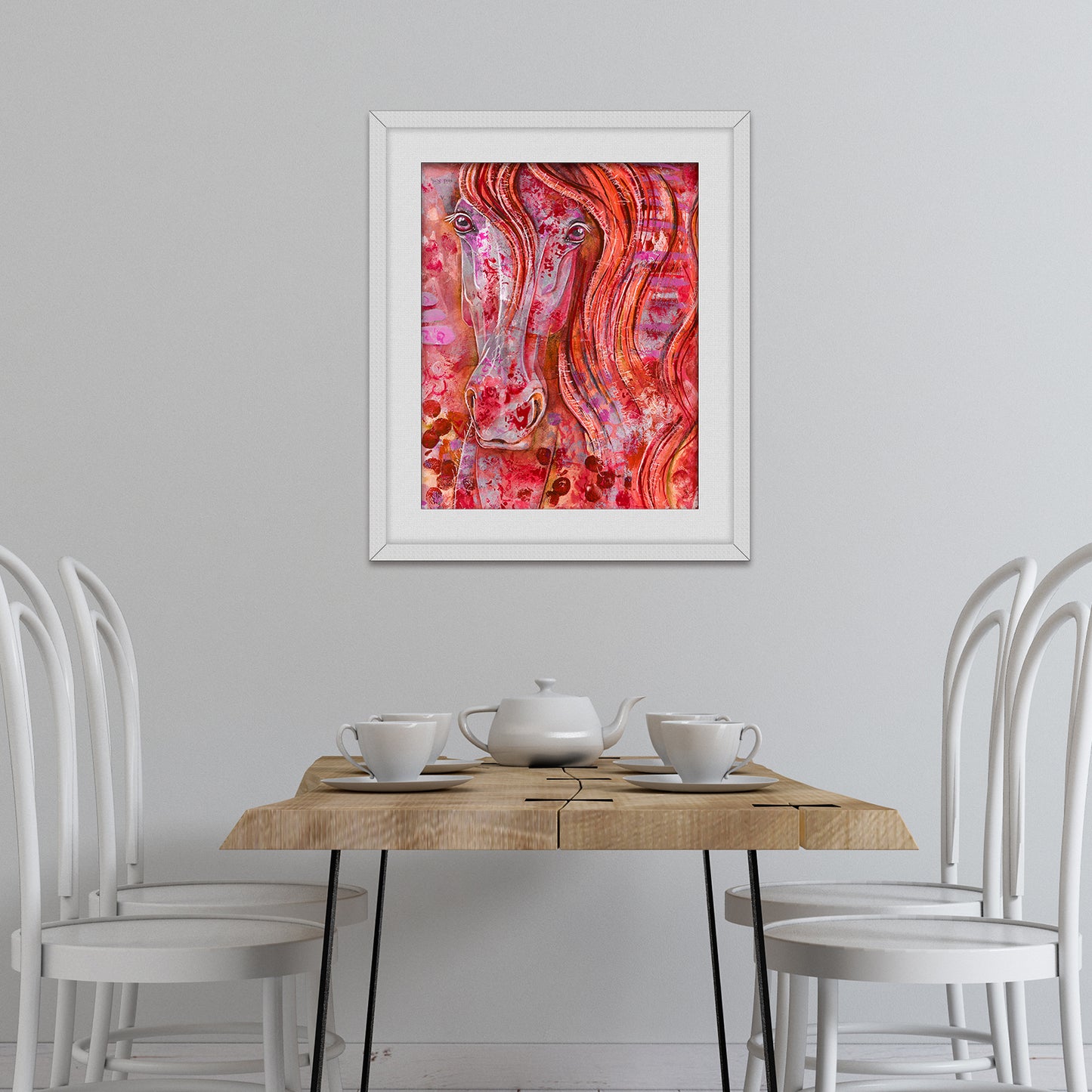 Gorgeous Gaze in Rust and Rose Fine Art Print
