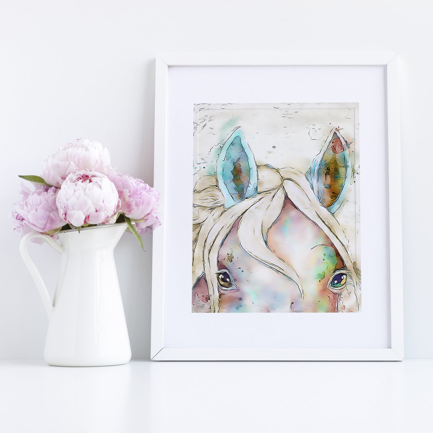 "Peeking Over" Horse Fine Art Print