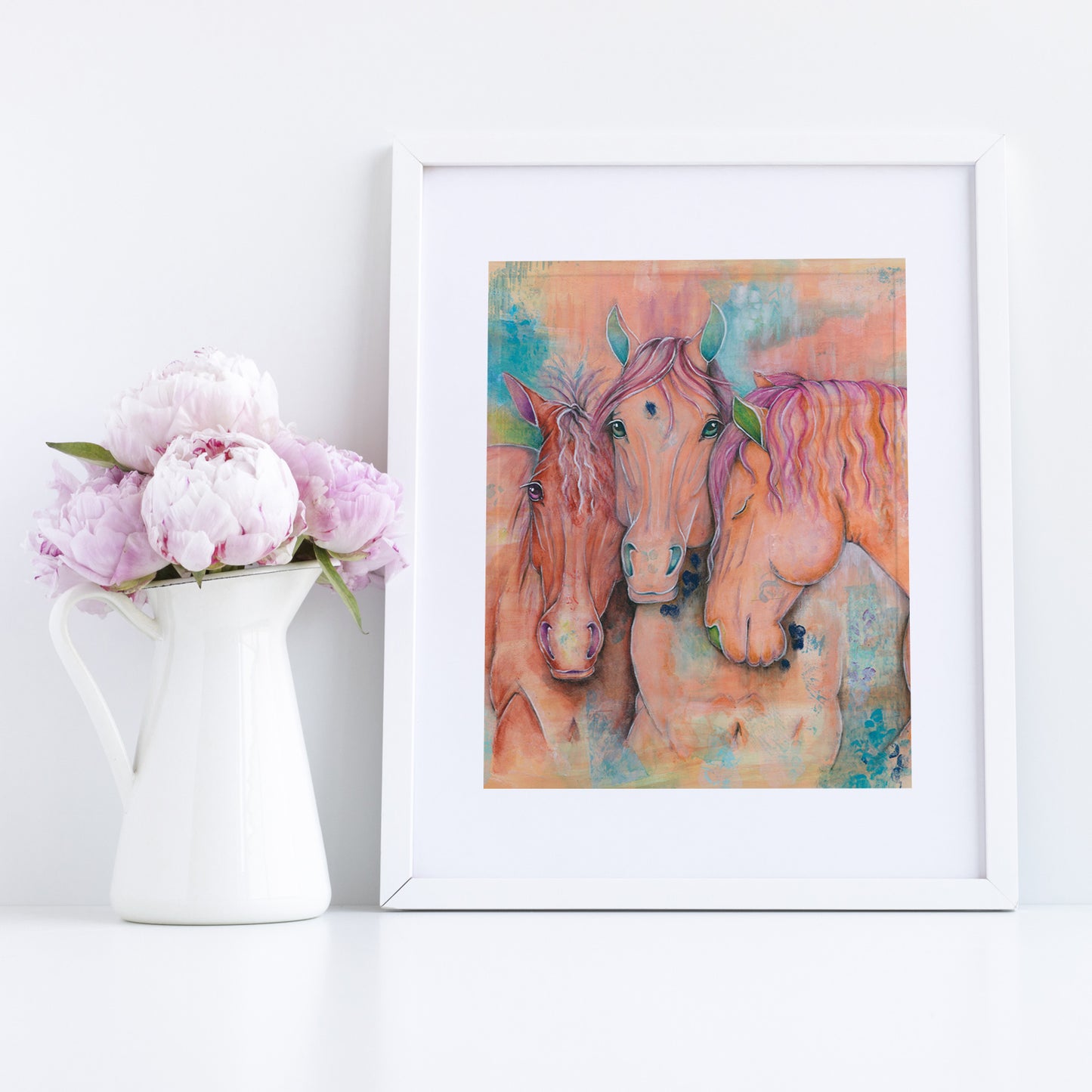 Three Amigos Horses Close Fine Art Print