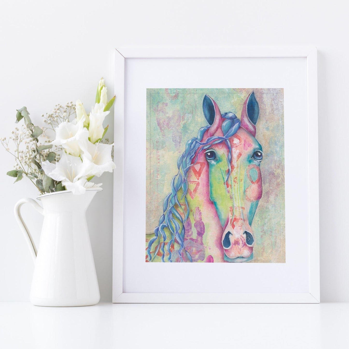 "Blue Ribbon Whimsy" Horse Fine Art Print