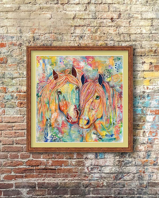 "Seek Harmony" Two Horses Fine Art Print