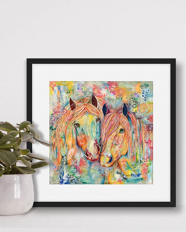 "Seek Harmony" Two Horses Fine Art Print